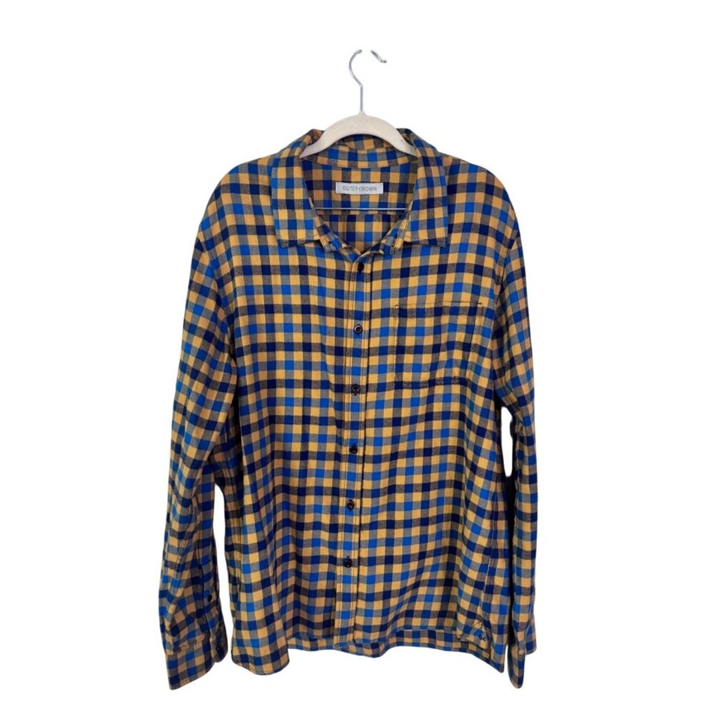 Outerknown Transitional Flannel Size Xl Plaid Lig… - image 1